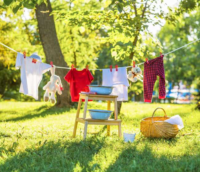 laverie corde a linge camping clot du jay