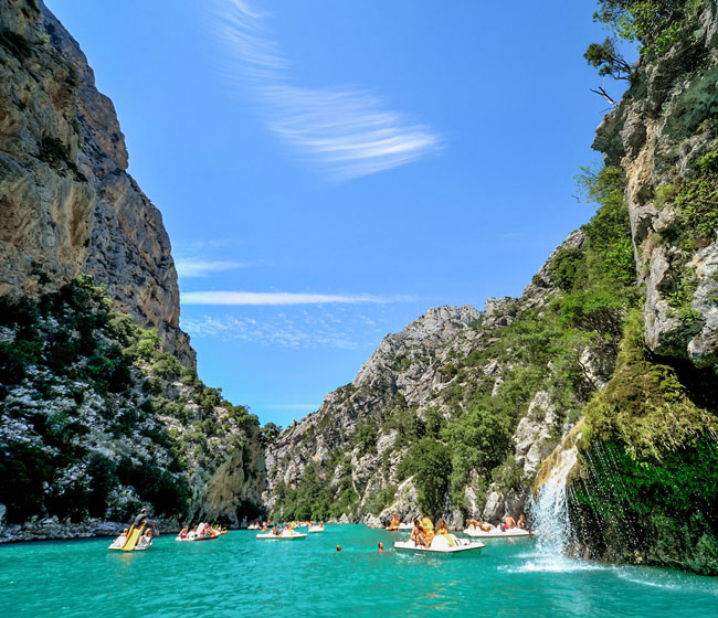 tourisme activite nautique pedalo gorges du verdon canyon